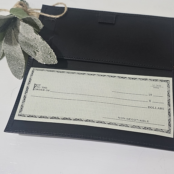 Vintage Coach Water Buffalo Combination Leather Checkbook Wallet # 4859 New! - Picture 8 of 10